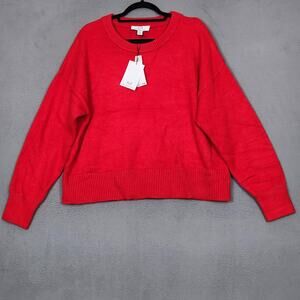 Magaschoni Sweater Womens XL True Red Viscose Blend Crewneck Pullover NWT